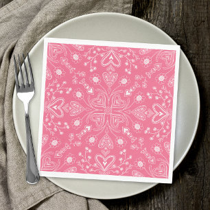 Boho Valentine Garden Napkin