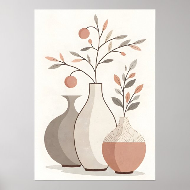 Boho Vases & Botanical Poster (Front)