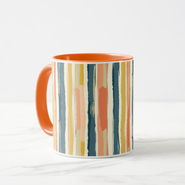 Boho Vertical Stripe Mug (Front Left)