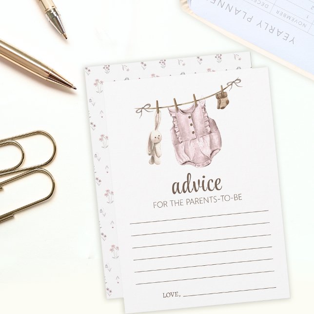 Boho vintage baby shower Advice parents cards (Creator Uploaded)