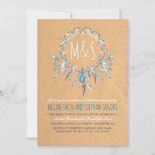 Boho Vintage Dreamcather Rehearsal Dinner Invitation