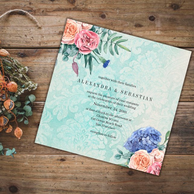 Boho Vintage Faded Green Roses, Hydrangea Wedding (Creator Uploaded)