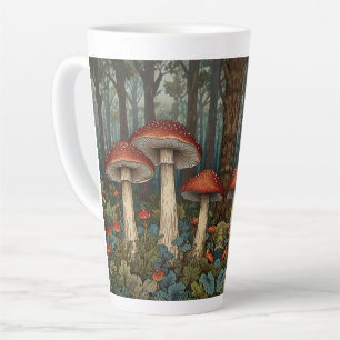 Boho vintage mushrooms woodland forest latte mug