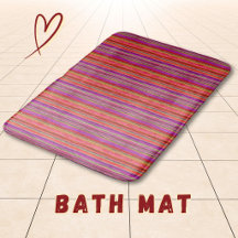 Boho Vintage Red Violet Stripes -