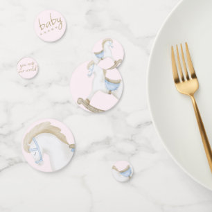 Boho Vintage Rocking Horse Cowboy Baby Shower Confetti