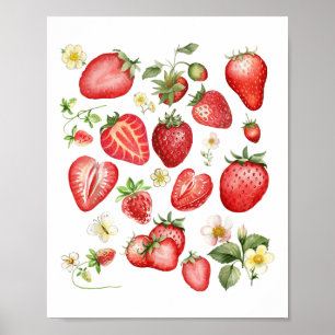 Boho Vintage Strawberry Festival Gift For Berry Fr Poster