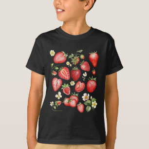 Boho Vintage Strawberry Festival Gift For Berry Fr T-Shirt