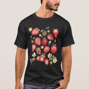 Boho Vintage Strawberry Festival Gift For Berry Fr T-Shirt