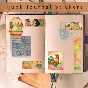 Boho Vintage Watercolor Pink Junk Journal