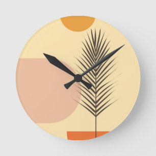 Boho wall art round clock