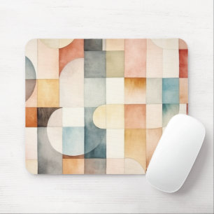 Boho Watercolor Abstract Art Mouse Mat