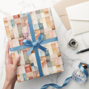 Boho Watercolor Abstract Art Wrapping Paper