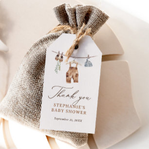 Boho Watercolor Baby Clothes Boy Baby Shower Gift Tags