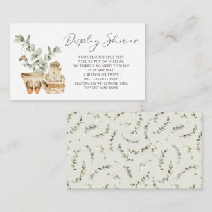 Boho Watercolor Baby Shower Gifts Display Shower Enclosure Card