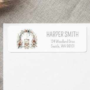 Boho Watercolor Bear Baby Shower