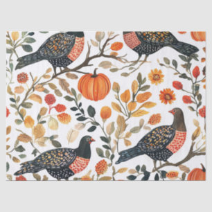 Boho Watercolor Birds – Artistic Nature-Inspired Tissue Paper