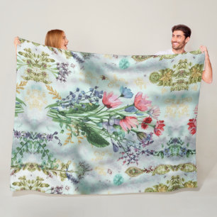 Boho Watercolor Blanket – Dreamy Pastel Throw