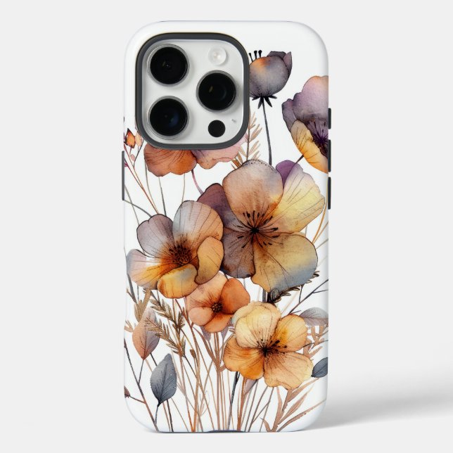 Boho Watercolor Botanical Floral Case-Mate iPhone Case (Back)