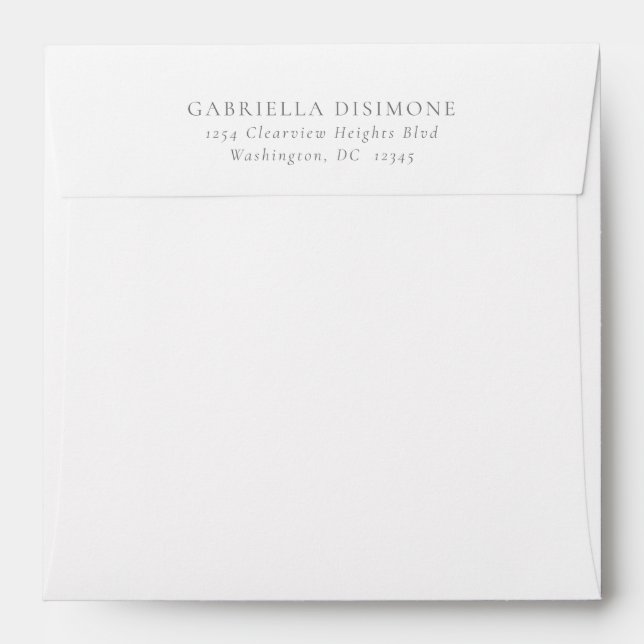 Boho Watercolor Citrus Pattern Wedding Envelope (Back (Top Flap))