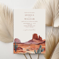 Boho Watercolor Desert Wedding