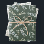 Boho Watercolor Eucalyptus Greenery Wedding Wrapping Paper Sheet<br><div class="desc">This is a pretty watercolor design inspired by eucalyputus and foliage created for those special moments. Great for weddings,  anniversaries and more.</div>