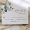 Boho Watercolor Eucalyptus Leaves Greenery Wedding