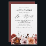 Boho Watercolor Fall Flower Bar Mitzvah Invitation<br><div class="desc">Invite family and friends to your event with this customisable bar mitzvah invitation. It features an autumnal watercolor floral garland and a whimsical script. Personalise this watercolor bar mitzvah invitation by adding your details. This floral bar mitzvah invitation is perfect for fall bar mitzvahs.</div>