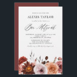 Boho Watercolor Fall Flower Bar Mitzvah Invitation<br><div class="desc">Invite family and friends to your event with this customisable bar mitzvah invitation. It features an autumnal watercolor floral garland and a whimsical script. Personalise this watercolor bar mitzvah invitation by adding your details. This floral bar mitzvah invitation is perfect for fall bar mitzvahs.</div>