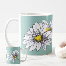 Boho Watercolor Floral Daisy Christmas Gift