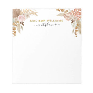Boho Watercolor Floral Notepad