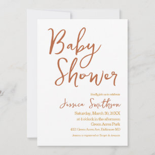 Boho Watercolor Floral Pampas Grass Baby Shower Invitation
