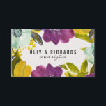 Boho Watercolor Flowers | Floral Business Card<br><div class="desc">Elegant business card featuring hand-drawn watercolor flowers. This stylish business card is perfect for any business.</div>