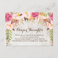 boho watercolor flowers Shower diaper thoughts