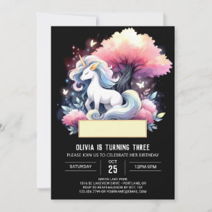Boho Watercolor Horse Birthday Invitation