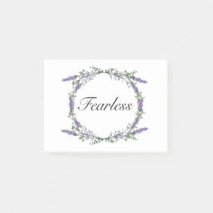 Boho watercolor Lavender Eucalyptus Fearless Post-it Notes