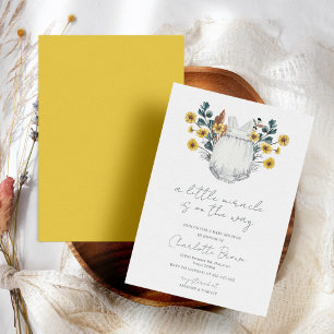 Boho Watercolor Neutral Baby Shower Invitation