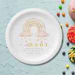 Boho Watercolor Pink Rainbow Girl Baby Shower Paper Plate<br><div class="desc">Celebrate the upcoming arrival with our Blue Boho Watercolor Rainbow Girl Baby Shower design. This charming design features a delicate watercolor rainbow in soothing Pink hues, perfect for setting a whimsical and joyful tone for your baby shower. Personalise it with all the event details to create an unforgettable invitation that...</div>