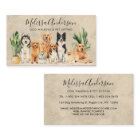 Boho Watercolor Puppy Dogs Walking Dog Groomer Pet