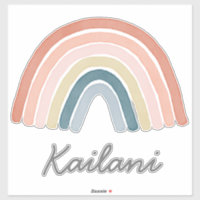 Boho Watercolor Rainbow and Name