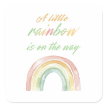 Boho Watercolor Rainbow Baby Shower