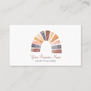 Boho Watercolor Rainbow Business Card