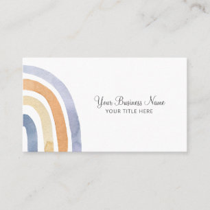 Boho Watercolor Rainbow Business Card