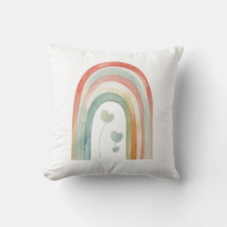 Boho Watercolor Rainbow Cushion