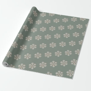 Boho Watercolor Snowflake Pattern Wrapping Paper