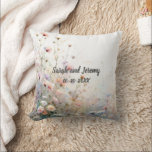 Boho Watercolor Wildflower Floral Personalise Cushion<br><div class="desc">Boho nature rustic country watercolor wildflower floral. Add your names and date to personalise for your special day. Great design from Sellier Paperie.</div>