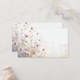 Boho Watercolor Wildflower Floral Personalise Place Card
