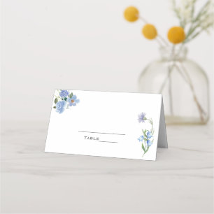 Boho Watercolor Wildflower Wedding Place Card