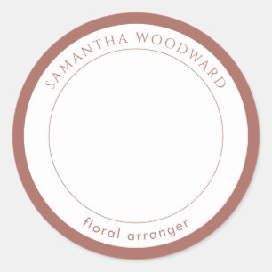 Boho Watercolor Wildflowers Floral Arranger Classic Round Sticker