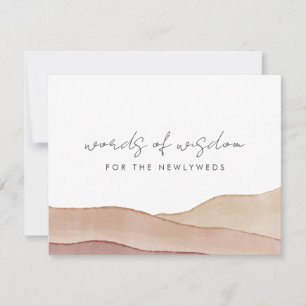 Boho Watercolour Abstract Classic Words of Wisdom Advice Card