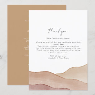 Boho Watercolour Abstract Gentle Fawn Menu